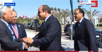 الرئيس السيسي يصل مقر انعقاد اجتماعات البنك الآسيوى فى شرم الشيخ