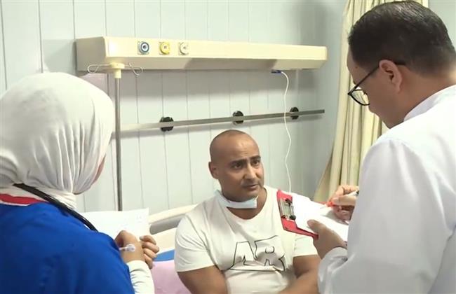 المجمع الطبي للقوات المسلحة بالمعادي يستقبل اللاعب أشرف فولة