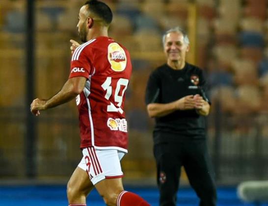 انتهاء الشوط الأول بين الأهلي وسان جورج بتقدم المارد الأحمر 3-0