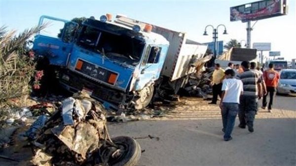 مصرع سائق في حادث "مقطورة" بمنشأة القناطر