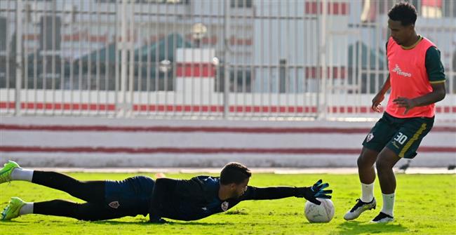 تدرييبات قوية لحراس نادي الزمالك بمران اليوم