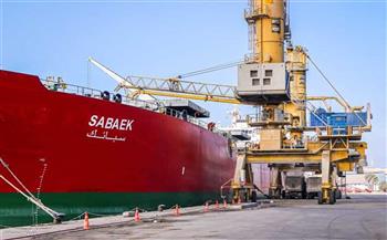   هيئة ميناء الأسكندرية تستقبل لأول مرة السفينة العملاقة SABAEK حمولة 100 ألف طن قمح