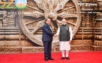   رئيس وزراء الهند يستقبل الرئيس السيسي بمقر انعقاد "قمة العشرين"