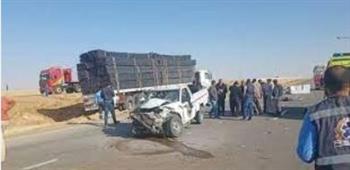   مصرع شخص وإصابة 15 آخرين في حادث تصادم ب"صحراوي أسوان "