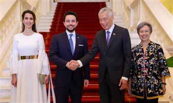 ولي العهد الأردني يثمن جهود سنغافورة الإغاثية الإنسانية بشأن الحرب على غزة