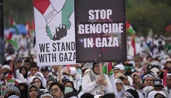   آلاف الإندونيسيين يتظاهرون لإحياء ذكرى مرور 100 يوم على حرب غزة