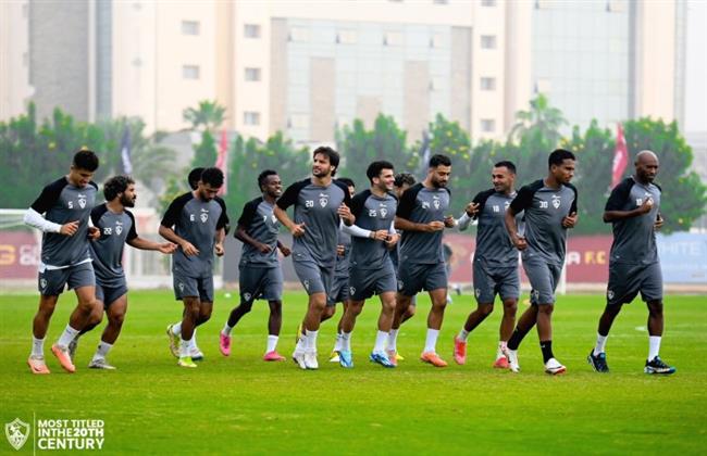 فقرة بدنية خاصة للاعبي الزمالك خلال مران اليوم