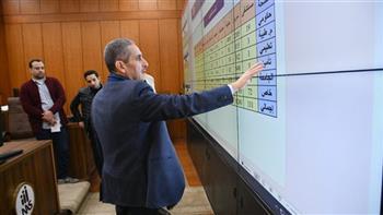 محافظ الغربية يتابع سير العمل بمركز السيطرة الموحد للشبكة الوطنية للطوارئ والسلامة 