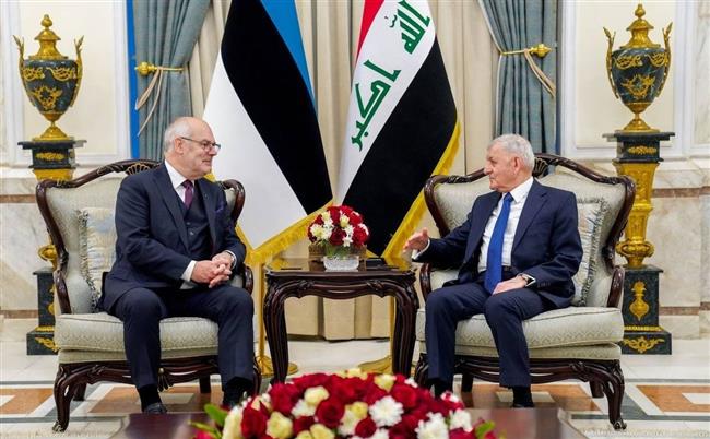 الرئيس العراقي يؤكد سعيه لتعزيز التعاون الاقتصادي مع إستونيا