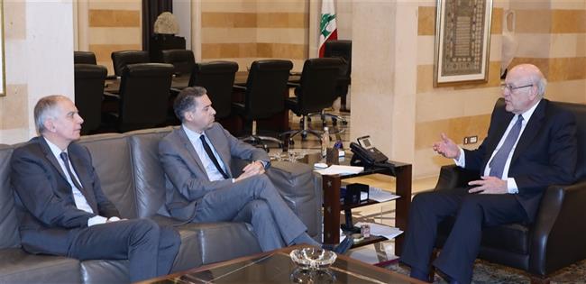 ميقاتي يبحث مع ممثل الحكومة الفرنسية العلاقات بين دول البحر المتوسط