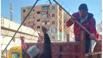 رفع 474 حالة إشغال طريق مخالف بـ ٥ مراكز فى البحيرة 