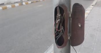 كشف ملابسات سرقة أعمدة الإنارة بقنا