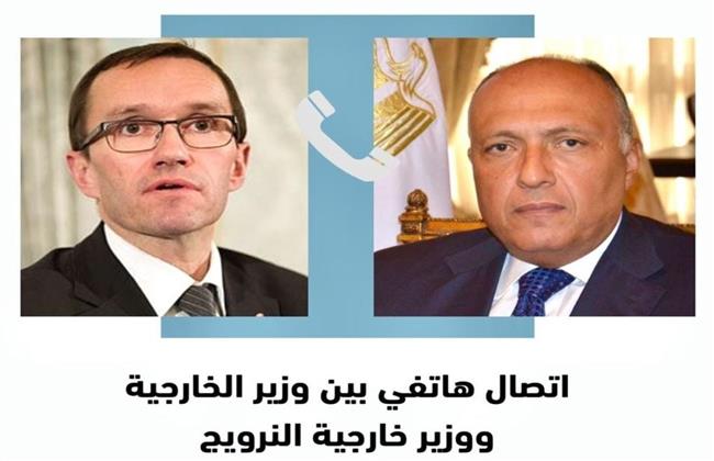 سامح شكري يبحث مع وزير خارجية النرويج الأوضاع الإنسانية في قطاع غزة