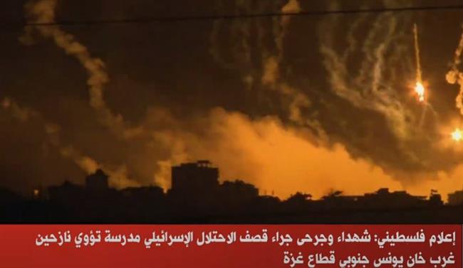إعلام فلسطيني: شهداء وجرحي في قصف إسرائيلي لمدرسة في خان يونس