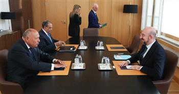    وزير الخارجية يلتقي رئيس المجلس الأوروبي