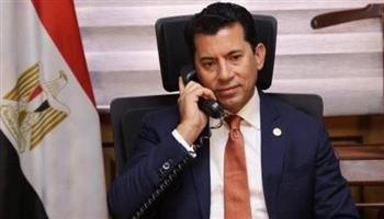   وزير الرياضة يطمئن هاتفيًا على بعثة منتخب مصر في كوت ديفوار