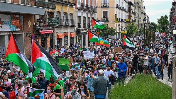 دعوات لخروج مظاهرات جديدة في مدريد تطالب بقطع العلاقات مع إسرائيل