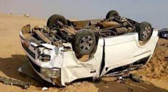 مصرع شخصين وإصابة 3 آخرين فى حادث انقلاب سيارة في نصر النوبة بأسوان