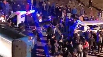   إصابة 6 أشخاص في انقلاب أتوبيس أمام بوابة النادي الأهلي