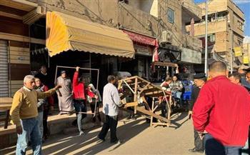 البحيرة: مصادرة 17 مكبر صوت ورفع 2033 حالة إشغال بنطاق 4 مراكز.. صور
