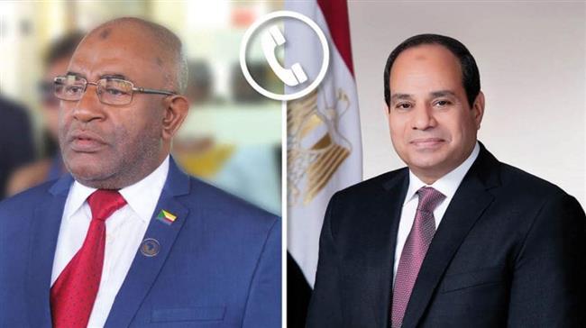 الرئيس السيسي يتلقى اتصالاً هاتفياً من غزالي عثماني رئيس جزر القُمر