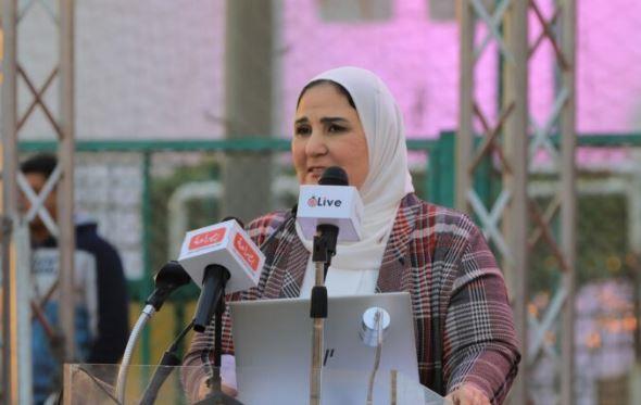 وزيرة التضامن تشهد احتفالية مبادرة "أفراحنا" لتجهيز 400 عروسة من الأسر الأولى بالرعاية