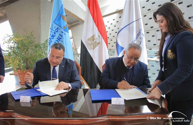 مكتبة الإسكندرية توقع إتفاقية تعاون مع جامعة الإسكندرية