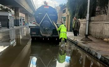   بالصور.. استمرار عمليات سحب مياه الأمطار بنطاق محافظتي القاهرة والجيزة