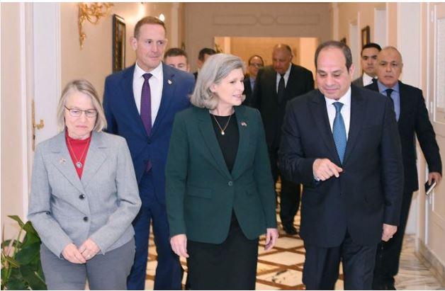 تأكيد السيسي لـ وفد الكونجرس رفض تهجير الفلسطينيين أبرز اهتمامات الصحف