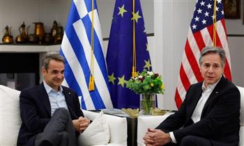   وزير الخارجية الأمريكي يبحث مع رئيس الوزراء اليوناني الأوضاع في الشرق الأوسط
