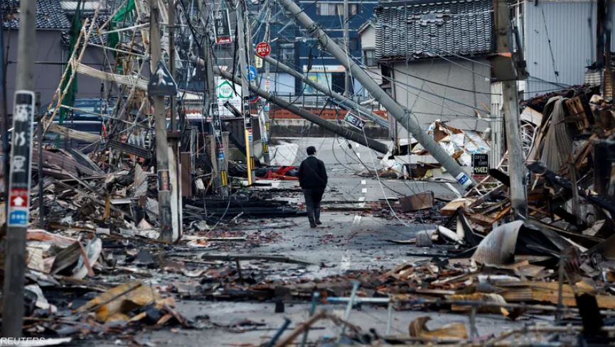 ارتفاع حصيلة ضحايا زلزال اليابان إلى 128 قتيلا