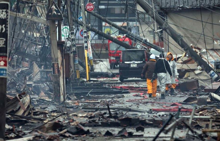 ارتفاع عدد قتلى زلزال اليابان إلى 200 شخص