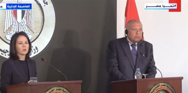 وزيرة خارجية ألمانيا: نعمل مع مصر للدفع نحو إقرار هدن إنسانية في غزة