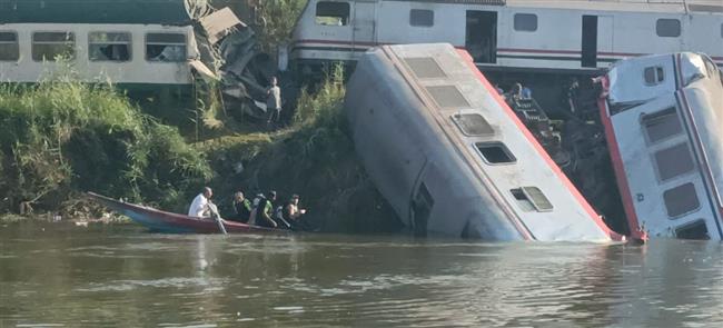 حادث قطار المنيا.. شهود عيان يكشفون تفاصيل الحادث 