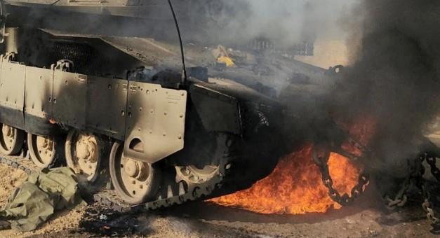 حزب الله: دمرنا 3 دبابات إسرائيلية من نوع ميركافا أثناء تقدمها إلى بلدة مارون الراس