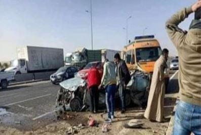 مصرع شخص وإصابة 7 آخرين فى حادث تصادم بطريق " قنا_سوهاج"