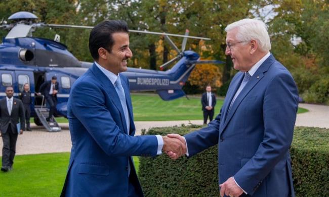 أمير قطر والرئيس الألماني يبحثان سبل توسيع نطاق التعاون بين البلدين