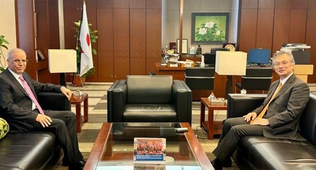 السفير العراقي يلتقي السفير الياباني لبحث تطور الأوضاع الراهنة في منطقة الشرق الأوسط