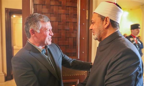 ملك الأردن يعزي شيخ الأزهر في وفاة شقيقته