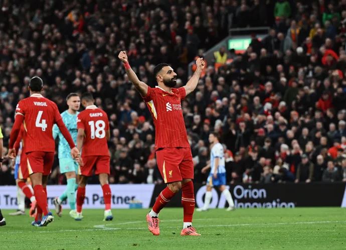 الدوري الإنجليزي .. محمد صلاح يقود ليفربول للفوز على برايتون 2-1