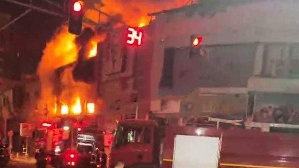 السيطرة على حريق بمحل للأدوات الرياضية في محطة الرمل بالإسكندرية