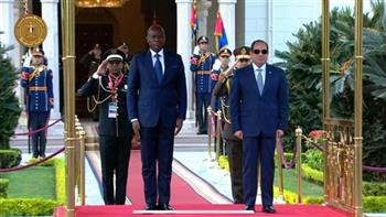    الرئيس السيسي يستقبل نظيره الجابوني 