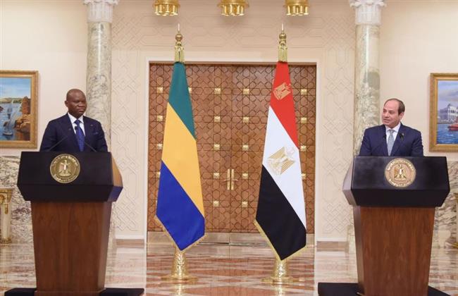 كلمة الرئيس السيسي خلال المؤتمر الصحفي المشترك مع الرئيس الانتقالي للجابون 