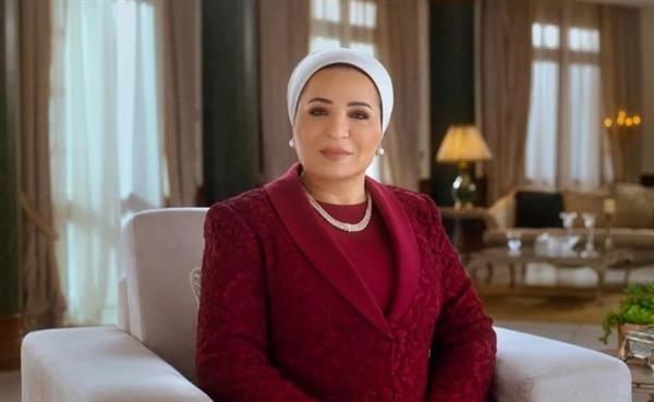 السيدة انتصار السيسي تعرب عن سعادتها بالإنجاز التاريخي للبطلة هنا جودة