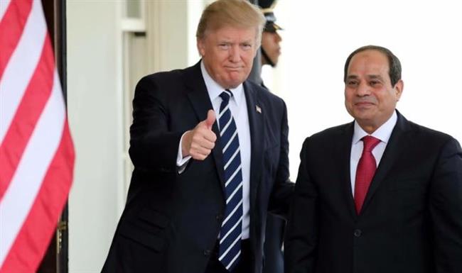  السيسي: نتطلع للعمل مع ترامب لإحلال السلام