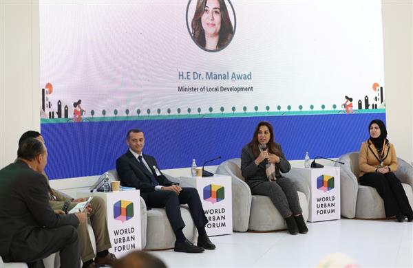وزيرة التنمية المحلية تشارك في جلسة حلول الإسكان المستدام للاجئين