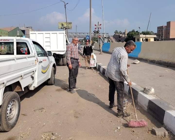 حملة لرفع كفاءة منظومة النظافة بـ طريق مصر إسكندرية الزراعي