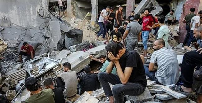 استشهاد 7 فلسطينيين في قصف إسرائيلي على مخيم النصيرات بوسط غزة