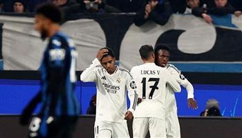 ريال مدريد يتخطي أتالانتا 3 -2 بصعوبة بدوري أبطال أوروبا