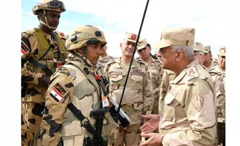   وزير الدفاع يشهد المشروع التكتيكى بجنود قاهر- 3 لعدد من الوحدات المتمركزة شرق القناة 